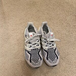 Adidas Patterned Knit Sneakers in Black and Cream